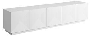 TV skrinka Asha 200 cm päťdverová - biely mat