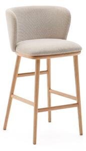 Béžová barová stolička (výška sedadla 65 cm) Ciselia – Kave Home