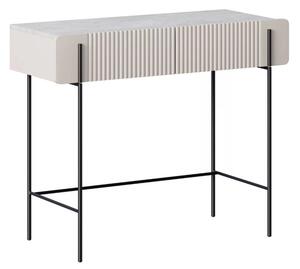 Toaletný stolík so zásuvkami Malmi 100 cm - kašmír / crema bianca / čierne nožičky