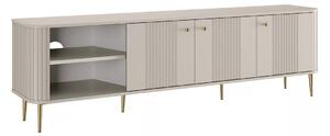 TV skrinka Vesper 3D 187 cm - kašmír / zlaté nohy