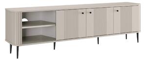 TV skrinka Vesper 3D 187 cm - kašmír / čierne nohy