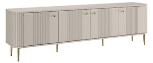 TV skrinka Vesper 4D 187 cm - kašmír / zlaté nohy