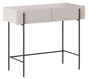 Toaletný stolík so zásuvkami Malmi 100 cm - kašmír / čierne nožičky