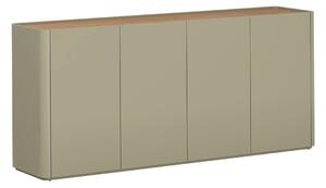 Komoda Elivo 200 cm štvordverová - eukalyptus / dub baltic dune