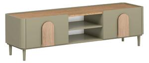TV skrinka Amilio 170 cm na nožičkách - eukalyptus / dub baltic dune / úchytky dub prírodný