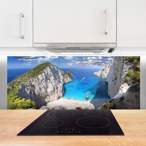 Nástenný panel  Záliv hora pláž krajina 125x50 cm