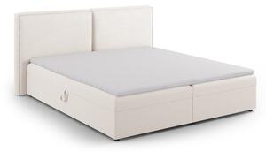 Krémová boxspring posteľ s úložným priestorom 140x200 cm Arendal – Cosmopolitan Design