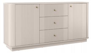 Komoda so zásuvkami Vesper 160 cm - kašmír / zlaté úchytky