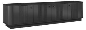 TV skrinka Vesper 4D 187 cm - čierna / čierne úchytky