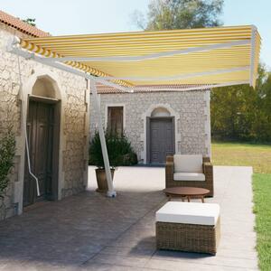 Maison Exclusive – Manuálna markíza, 6 x 3,5 m, prúžkovaná (žltá a biela)