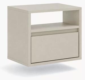 Závesný nočný stolík so zásuvkou Zolia 40 cm - kašmír