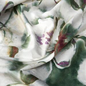 EUROFIRANY Zamatový záves s kvetinovou potlačou 140 cm x 250 cm zelená 100 % polyester