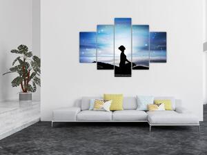 Obraz meditujúce ženy (150x105 cm)