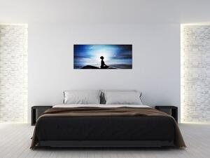 Obraz meditujúce ženy (120x50 cm)