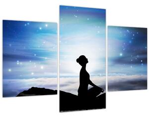 Obraz meditujúce ženy (90x60 cm)