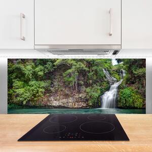 Nástenný panel  Vodopád skala príroda 125x50 cm