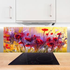 Nástenný panel  Kvety rastlina príroda umenie 125x50 cm
