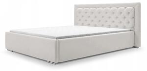 Čalúnená manželská posteľ 160x200 Valerie - biela krémová