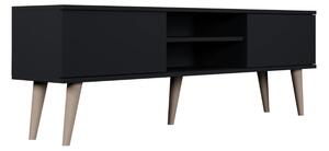 Benlemi Drevený TV stôl o šírke 160 cm TORONTO čierny