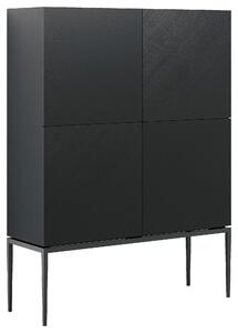 VYSOKÁ KOMODA, čierna, 120/160/40 cm home24 - Online Only drobný nábytok, Online Only