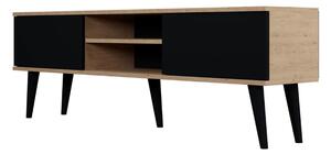 Benlemi Drevený TV stôl o šírke 160 cm TORONTO dub artisan, čierny