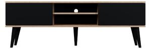 Benlemi Drevený TV stôl o šírke 160 cm TORONTO dub artisan, čierny