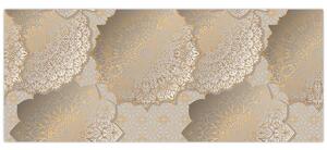 Obraz - Mandaly v zlatých tónoch (120x50 cm)