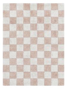 Svetloružovo-krémový prateľný ručne tkaný bavlnený koberec 120x160 cm Kitchen Tiles Rose – Lorena Canals