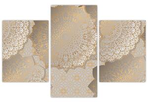 Obraz - Mandaly v zlatých tónoch (90x60 cm)