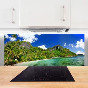 Nástenný panel  Pláž hory príroda 125x50 cm
