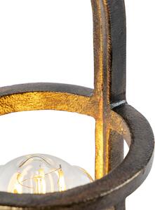 Stolná lampa v štýle art deco bronzová 35 cm - Kevie