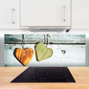 Nástenný panel  Srdce drevo umenie 125x50 cm