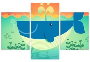 Obraz - Veselá veľryba (90x60 cm)