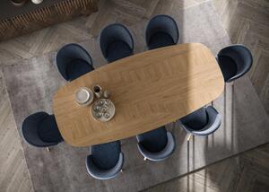 4x4 dizajnový jedálenský stôl oválny dyha