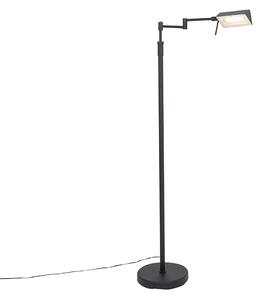 Dizajnová stojaca lampa čierna vrátane LED s dotykovým stmievačom - Notia