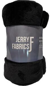 JERRY FABRICS Plyšová deka Čierna super soft Polyester, 150/200 cm