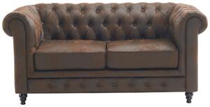 SEDAČKA CHESTERFIELD, drevo, textil, hnedá, čierna Xora - Sedačky