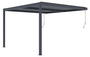 Bioklimatická pergola G21 Trenton 4x4 m, antracitová hliníková