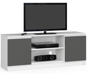 Ak furniture TV stolík Beron 140 cm biely/grafitovo sivý