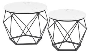 SADA KONFERENČNÝCH STOLÍKOV, čierna, biela, kov, kompozitné drevo, 60/60/45 cm MID.YOU - Stolíky do obývačky, Online Only