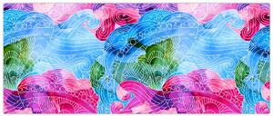 Obraz - Farebné vlny (120x50 cm)