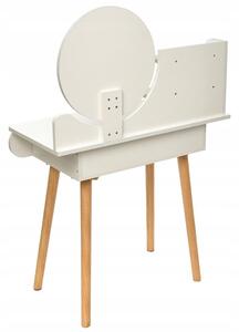 Škandinávsky toaletný stolík v bielej farbe Biela