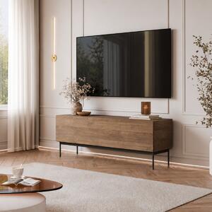 TV STOLÍK ELEGANTE ORECH + ČIERNY PODSTAVEC 150 cm