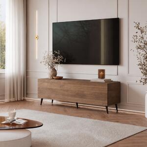 TV STOLÍK ELEGANTE 3 ORECH + ČIERNE NOŽIČKY 150 cm