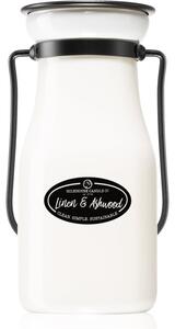 Milkhouse Candle Co. Creamery Linen & Ashwood vonná sviečka Milkbottle 227 g