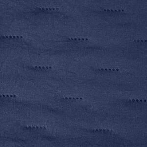 EUROFIRANY Jednofarebný prehoz na posteľ vyrobený technológiou horúceho lisovania 170 cm x 210 cm tmavomodrá 100 % polyester Rozmery textílií: 170 cm x 210 cm