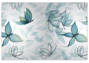 Obraz - Modré motýliky (90x60 cm)