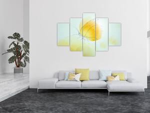 Obraz - Žltý motýľ (150x105 cm)