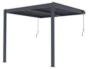 Bioklimatická pergola G21 Trenton Premium 3x3 m, antracitová hliníková