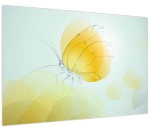 Obraz - Žltý motýľ (90x60 cm)